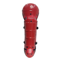 Espinilleras de béisbol Radach Sports infantiles color rojo para receptor con protección de rodilla y muslo