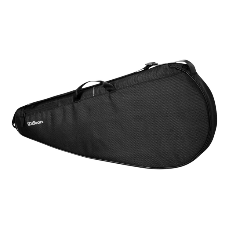 Funda para raqueta Wilson RF negra de Radach Sports con correa ajustable y diseño compacto para tenis
