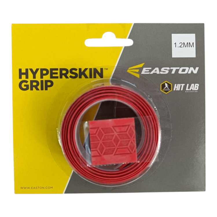 Grip para bat Easton Hyperskin 1.2mm rojo de Radach Sports con textura antideslizante para béisbol y softball