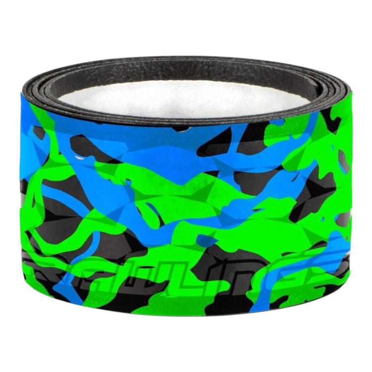 Grip para bate Radach Sports Rawlings Slim Splash de 1.00 mm con estampado de camuflaje en tonos azul y verde
