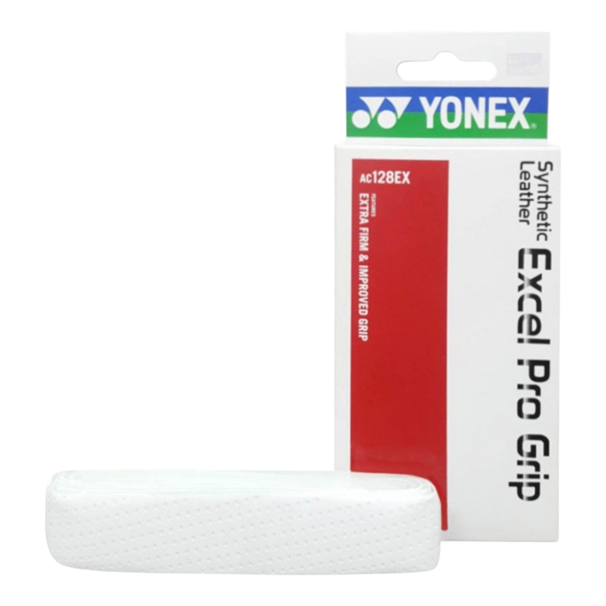 Grip de repuesto Radach Sports Yonex Synthetic Excel Pro en color blanco para raqueta de tenis con textura firme