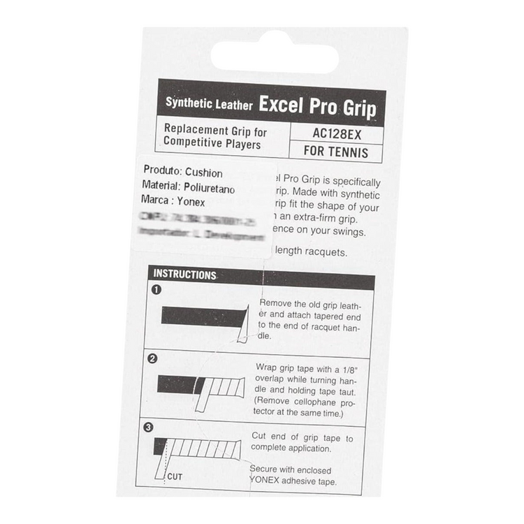 Empaque de grip de repuesto Radach Sports Yonex Synthetic Excel Pro negro para raqueta de tenis