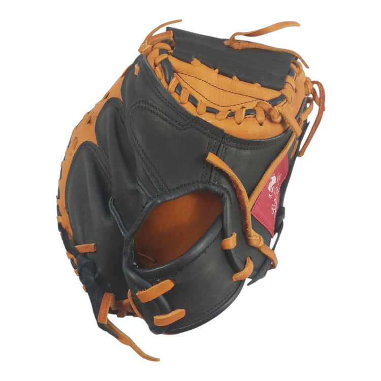Guante de béisbol Radach Sports Pro para cátcher de 33 pulgadas en piel de res color negro y miel
