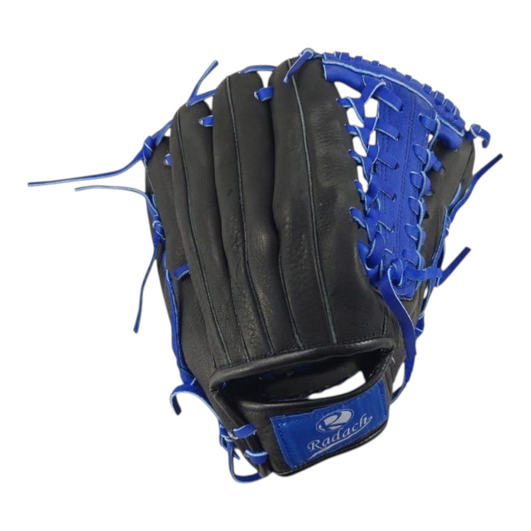 Guante de beisbol Radach Sports Rookie de 11.5 pulgadas en color negro y azul para jugadores de cuadro