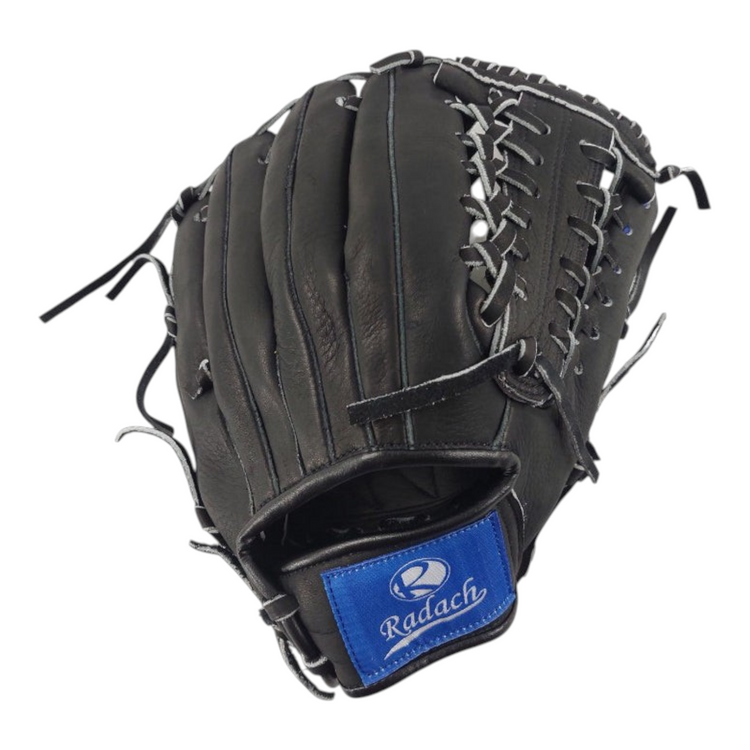 Guante de beisbol Radach Sports Rookie de 11.5 pulgadas en color negro con caja tejida para jugadores de infield