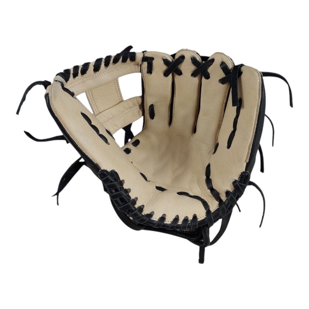 Guante de béisbol Radach Sports Pro de 11.5 pulgadas para cuadro, fabricado en piel color negro y hueso