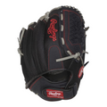 Guante de beisbol Radach Sports Rawlings Renegade de 12 pulgadas en color negro con detalles en rojo y gris