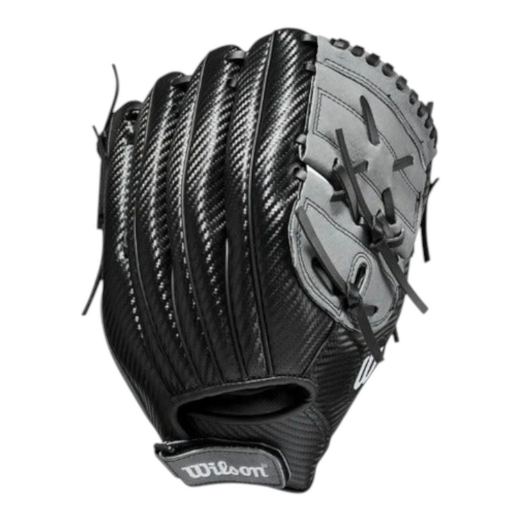 Guante de beisbol Wilson A360 Carbon Lite de 12 pulgadas en color negro y gris de Radach Sports