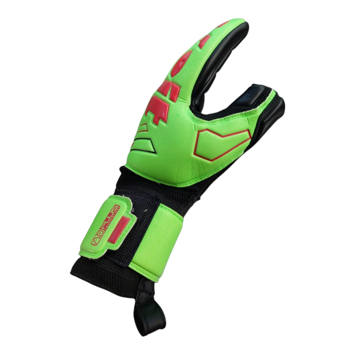 Guante de portero Radach Sports Voit Snakebite verde de látex con corte negativo y muñequera ergonómica