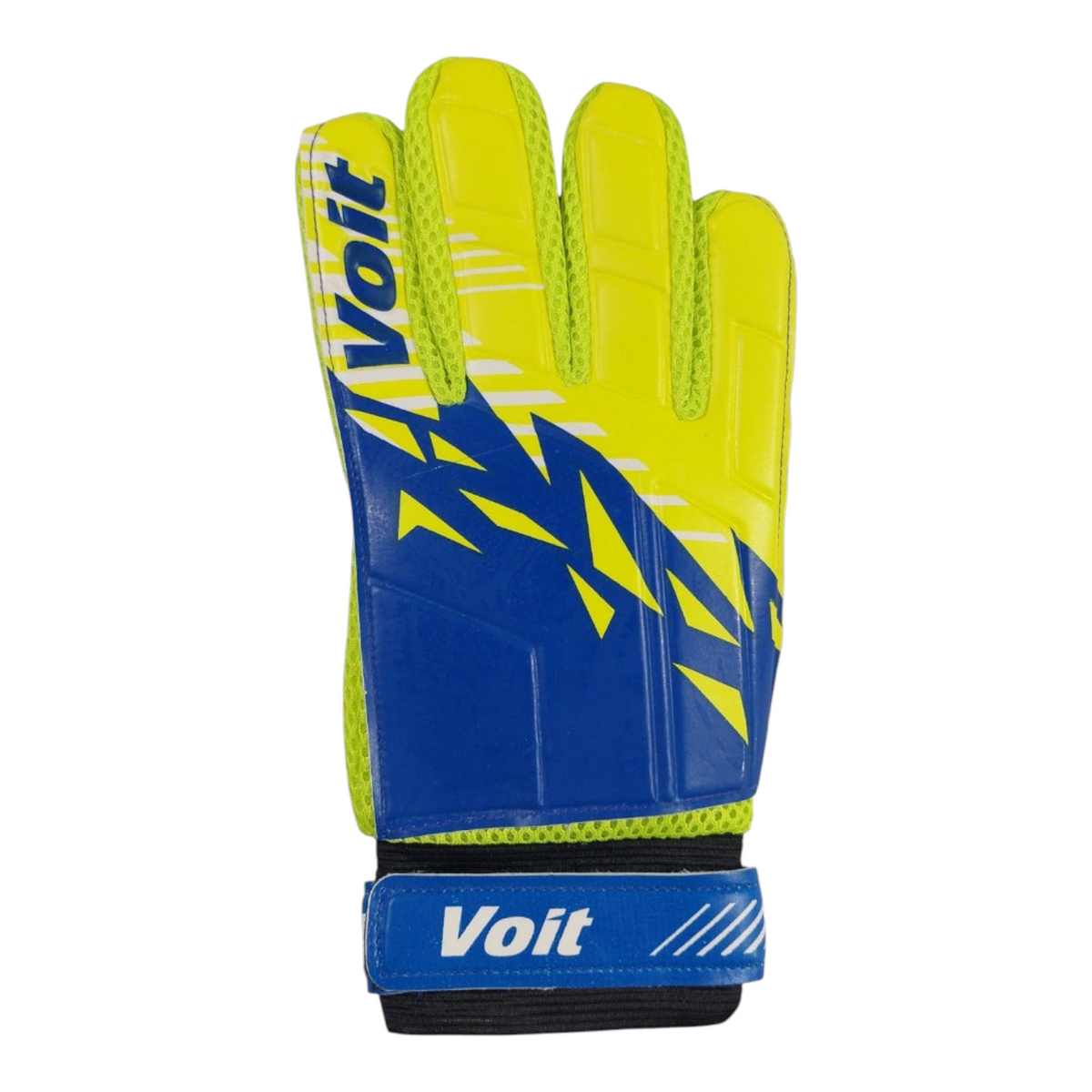 Guante de portero Radach Sports Voit Prime en color amarillo y azul con diseño ergonómico y cierre de velcro