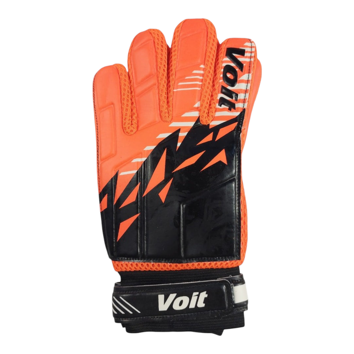 Guante de portero Radach Sports Voit Prime en color naranja y negro con ajuste de velcro en la muñeca