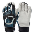 Guantes de bateo Radach Sports EvoShield Daze negros con palma sintética, dorso de malla y logotipo reflectante.