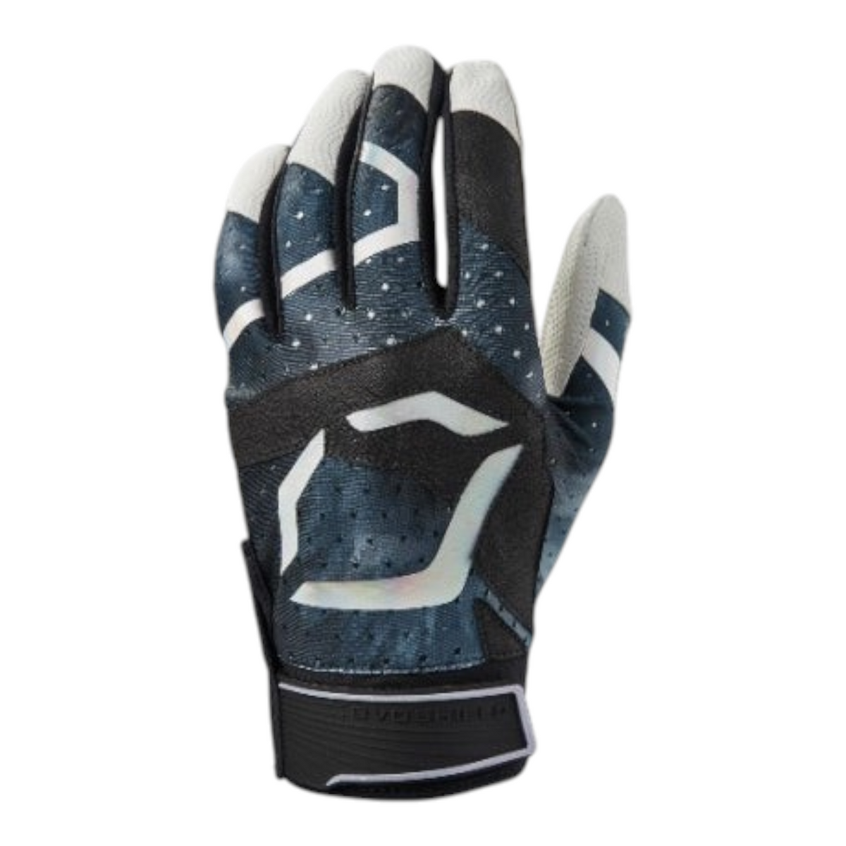 Guantes de bateo Radach Sports EvoShield Daze negros con dorso de malla transpirable y palma sintética resistente