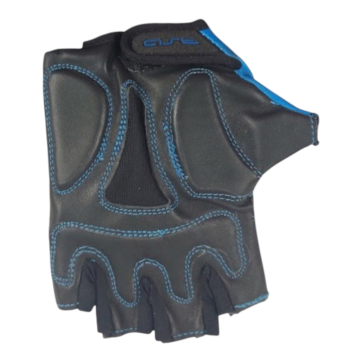 Guantes de ciclismo Radach Sports de piel genuina color azul y negro con palma acojinada y diseño ventilado