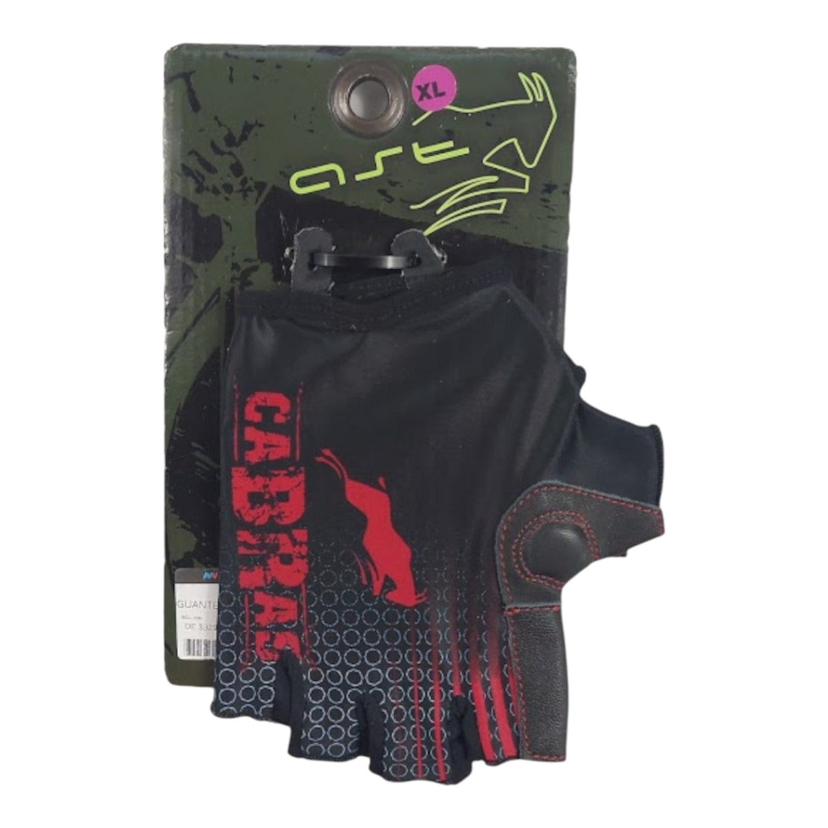 Guantes para ciclismo Radach Sports Cabras de piel genuina en color rojo y negro con palma acojinada y ventilada