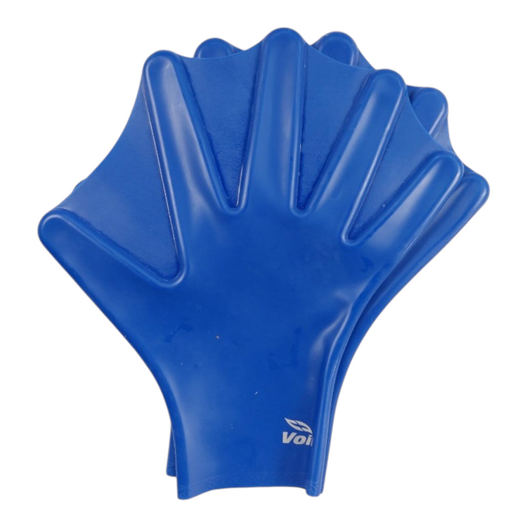 Guantes de natación Radach Sports Voit de silicona azul con diseño palmeado para entrenamiento de resistencia