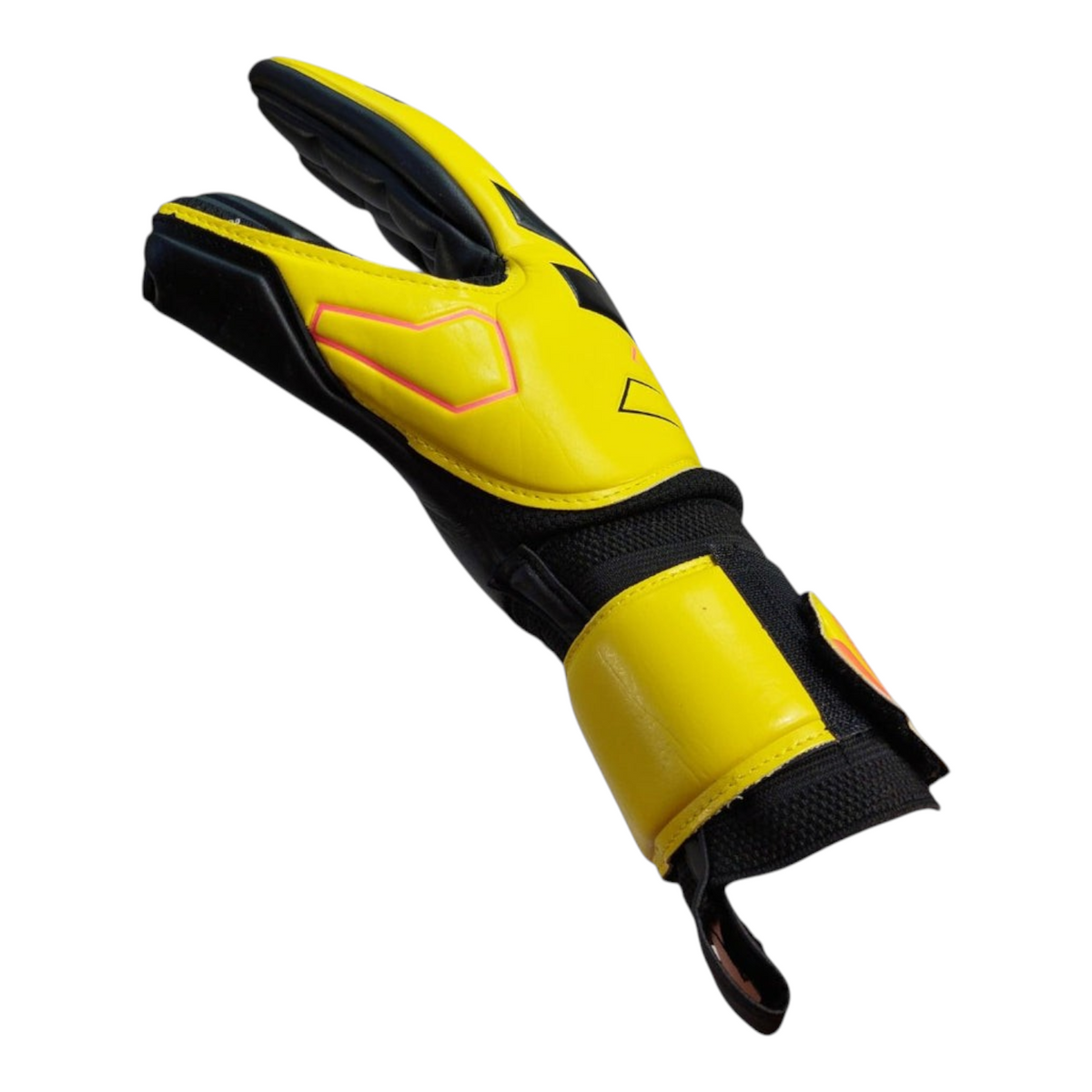 Guantes de portero Radach Sports Voit Spoma Snakebite amarillos con palma de látex y ajuste ergonómico profesional