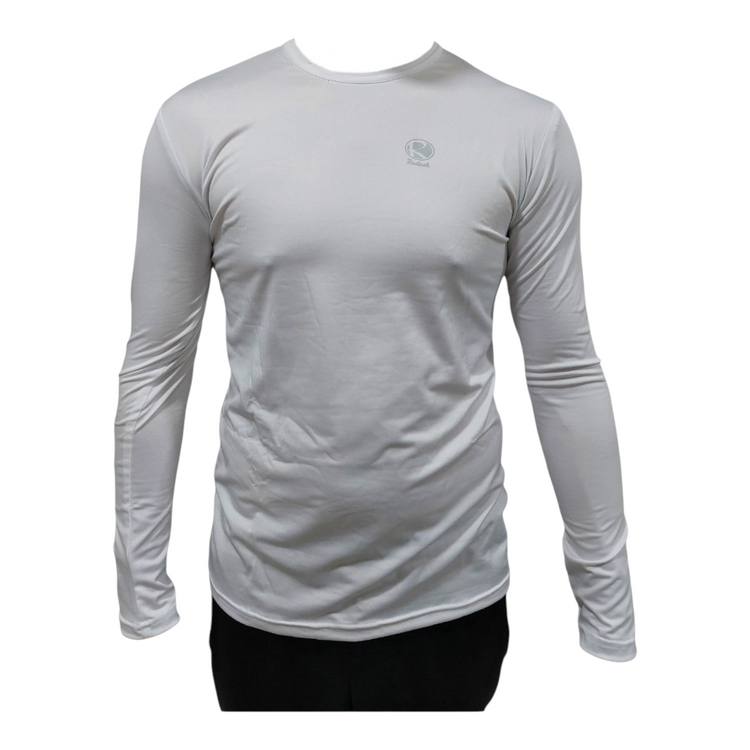 Licra deportiva de beisbol Radach Sports color blanco con manga larga y ajuste cómodo