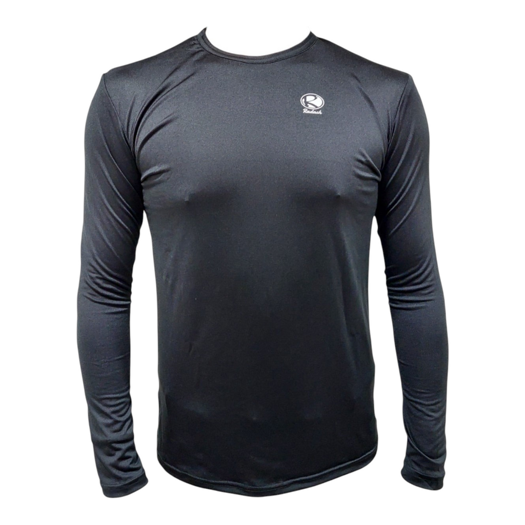 Licra deportiva de beisbol Radach Sports color negro, manga larga, fabricada en material cómodo y transpirable.