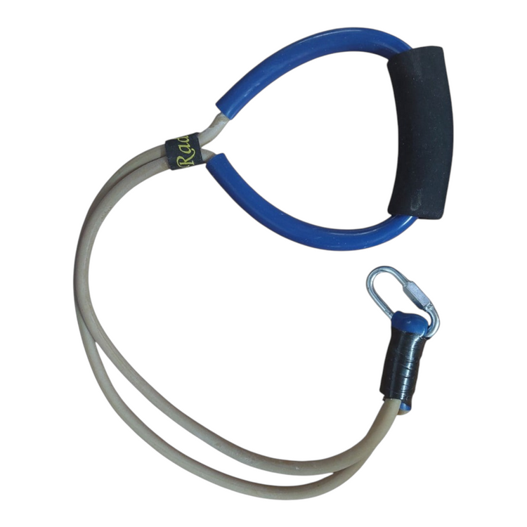 Liga de resistencia Radach Sports de 75 cm para calentamiento de béisbol y softbol con agarre acolchado azul
