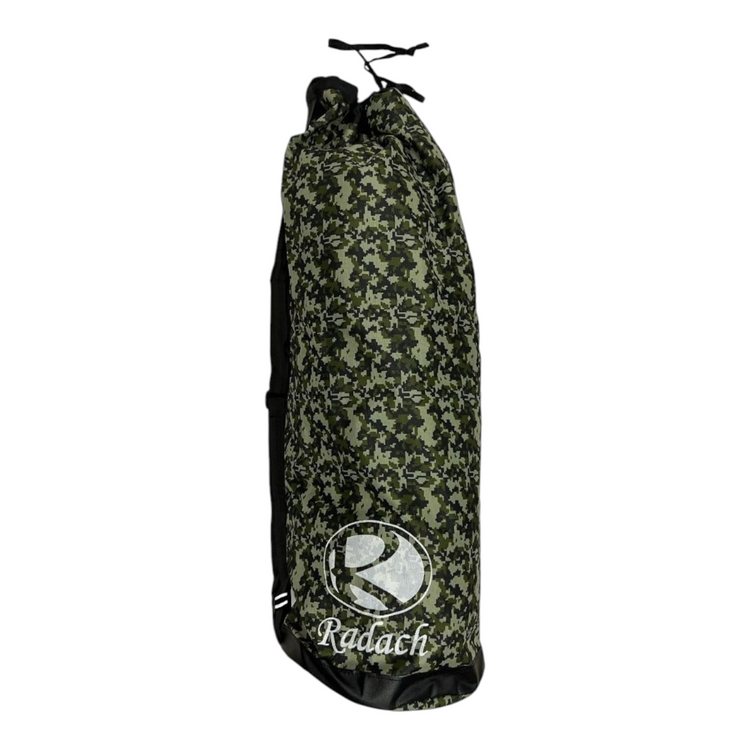 Maleta tipo costal Radach Sports de poliéster con estampado camuflaje verde para equipo de béisbol y sóftbol