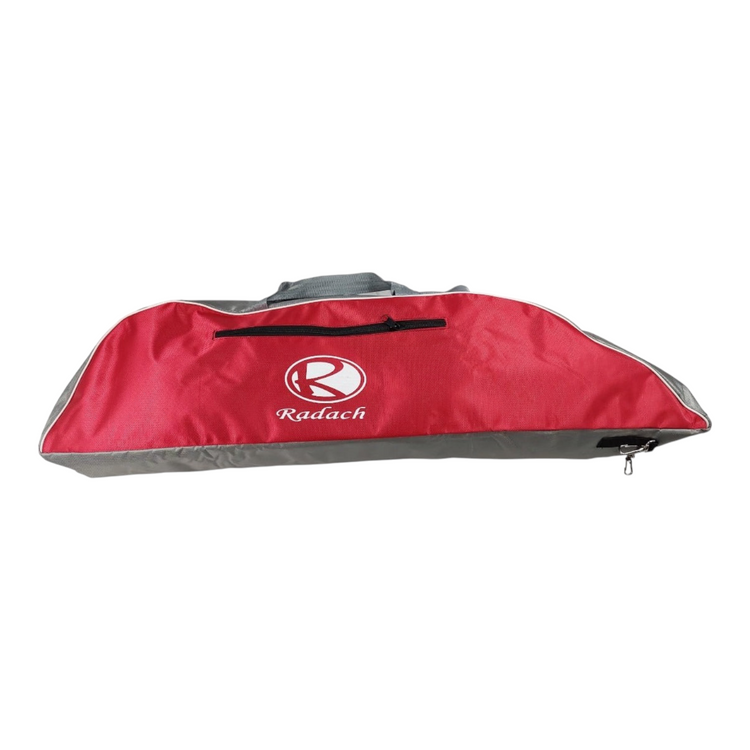 Maleta Radach Sports Tote 2.0 roja y gris para equipo de béisbol y sóftbol con capacidad para dos bates