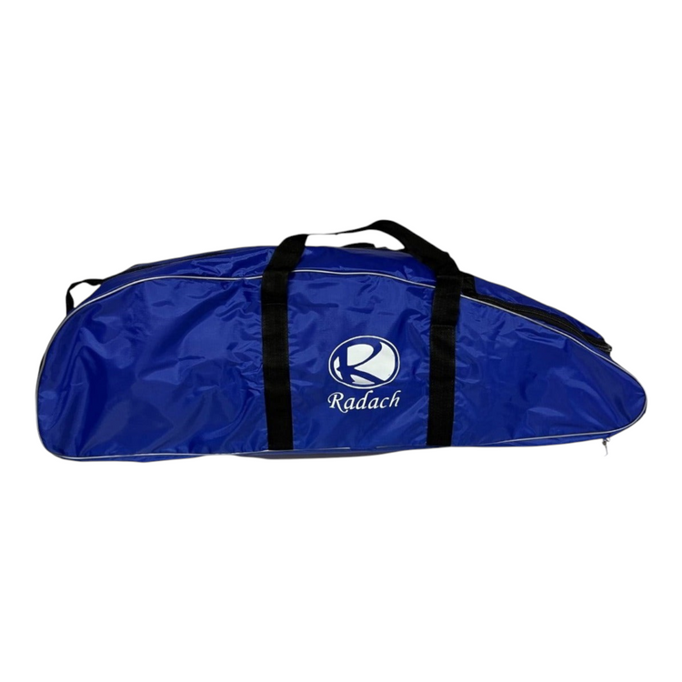 Maleta Radach Sports grande de color azul para beisbol y softbol, fabricada en poliéster resistente con asas.