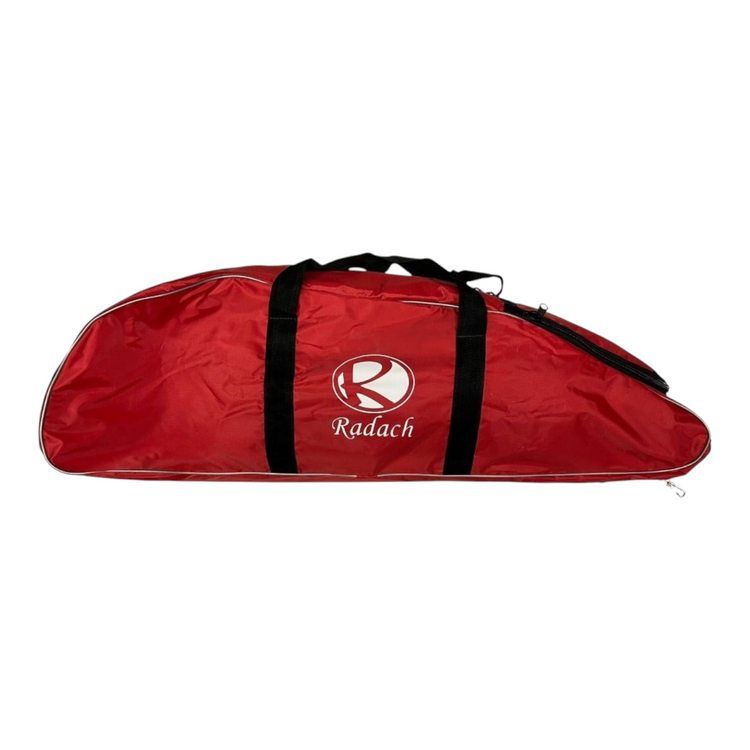 Maleta deportiva Radach Sports roja de poliéster para béisbol y sóftbol con correas y logo impreso