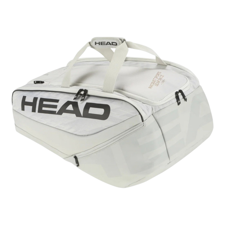 Maleta de padel Radach Sports Head Pro X Bag L en color blanco con compartimentos térmicos y diseño moderno