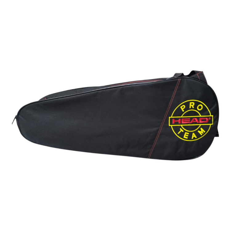 Maleta raquetero Radach Sports Head Tour M 6r en color negro con detalles en rojo y logo Pro Team amarillo