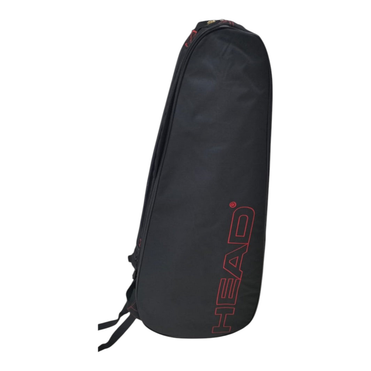 Maleta raquetero Head Tour Racquet Bag M 6r de Radach Sports en color negro con detalles y logo en rojo
