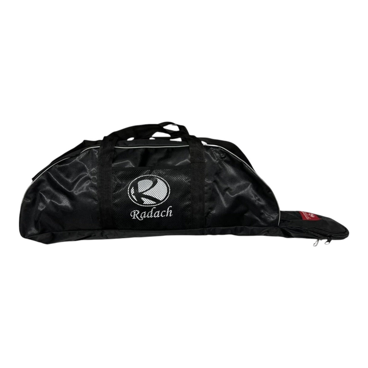 Maleta Radach Sports Tote negra de poliéster para béisbol y sóftbol con espacio para bates, casco y guantes