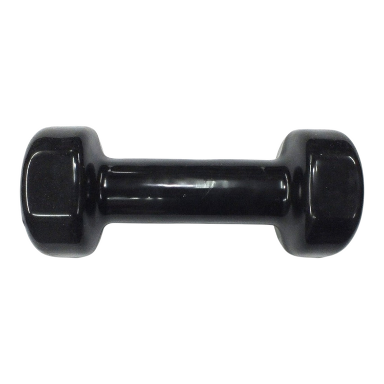Mancuerna Radach Sports de 2 kg en color negro con recubrimiento de hule para un agarre cómodo y seguro