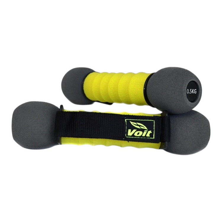 Juego de mancuernas Radach Sports Voit de 0.5 kg en color verde claro con strap de sujeción para entrenamiento