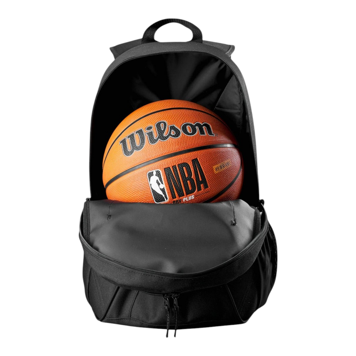 Mochila Radach Sports negra para basquetbol con compartimento para balón Wilson NBA Lakers