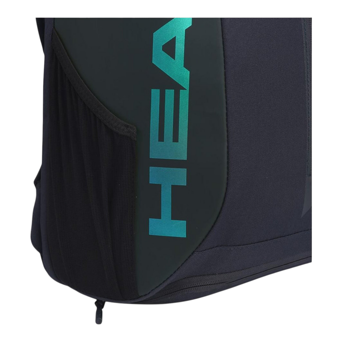 Mochila Radach Sports HEAD Tour 25L azul marino con logo degradado y bolsillo lateral de malla para tenis o pádel