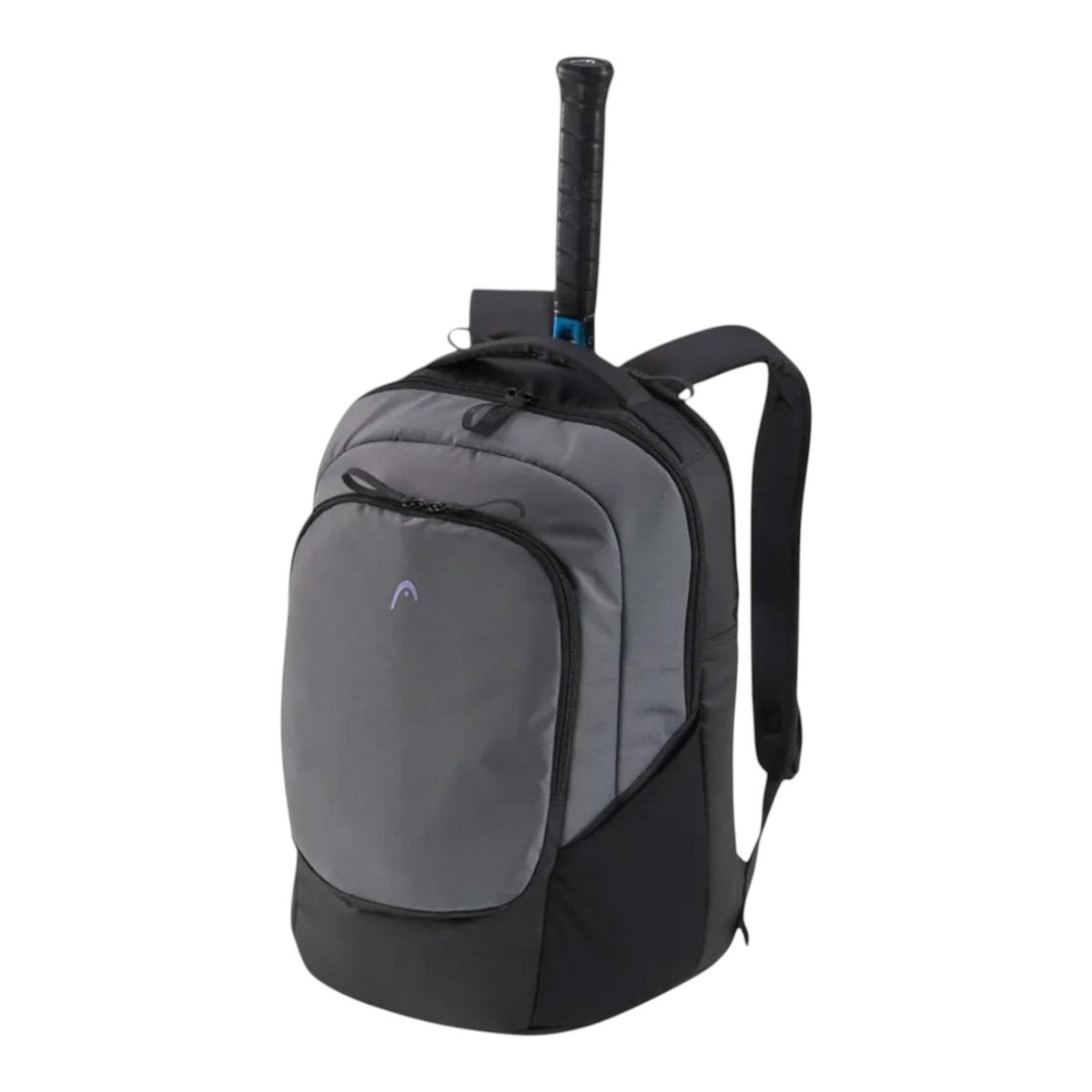 Mochila Radach Sports Head Pro X 30L en negro y gris con compartimento para dos raquetas de tenis y diseño sostenible