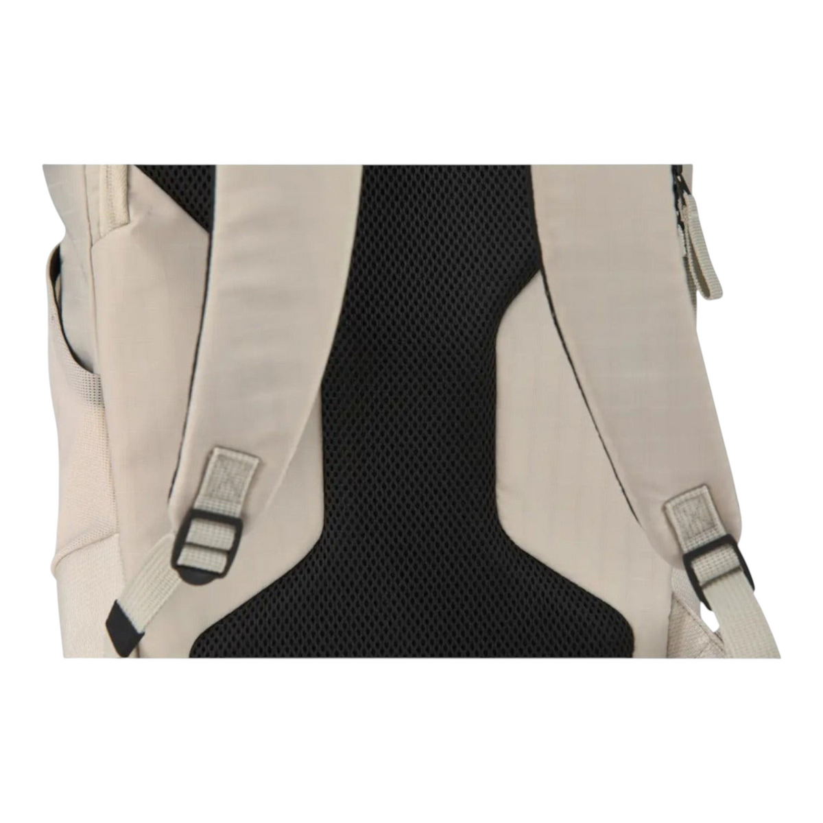 Detalle de las correas acolchadas y panel trasero de malla negra de la mochila Radach Sports Head Tour para raquetas