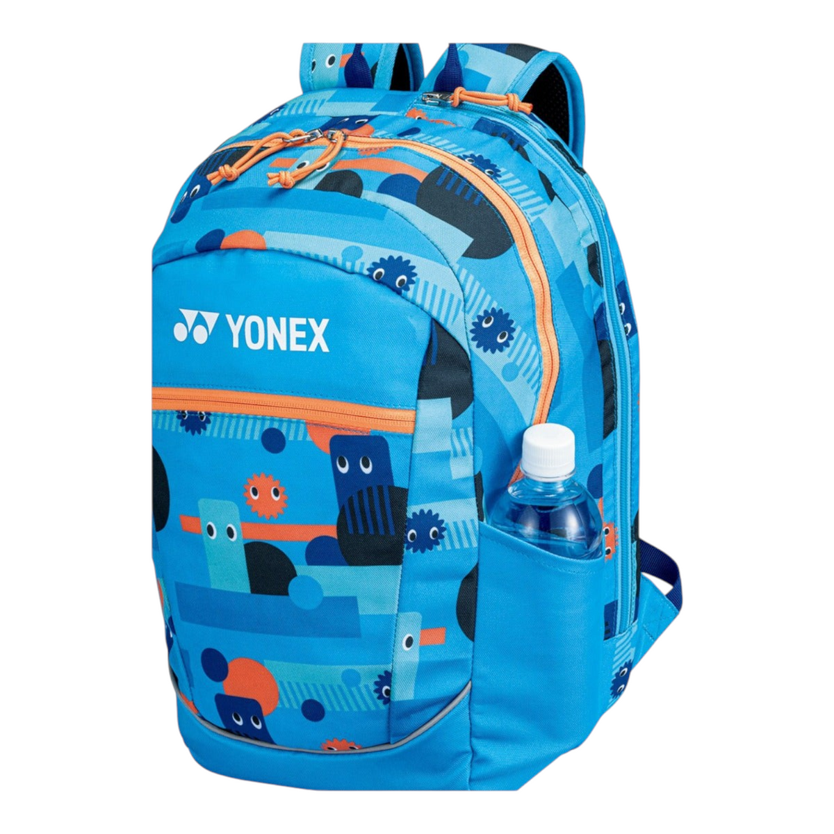 Mochila infantil Yonex azul con estampado divertido, compartimento para raqueta y bolsillo lateral en Radach Sports