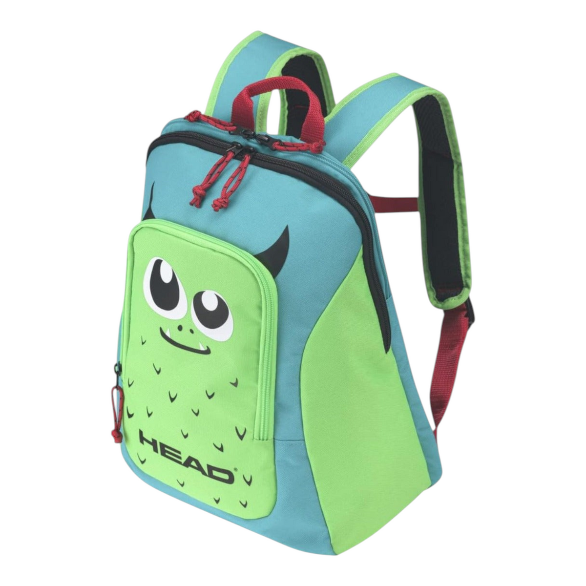 Mochila infantil Radach Sports Head Monster en color rosa y menta con diseño de monstruo para una raqueta de tenis