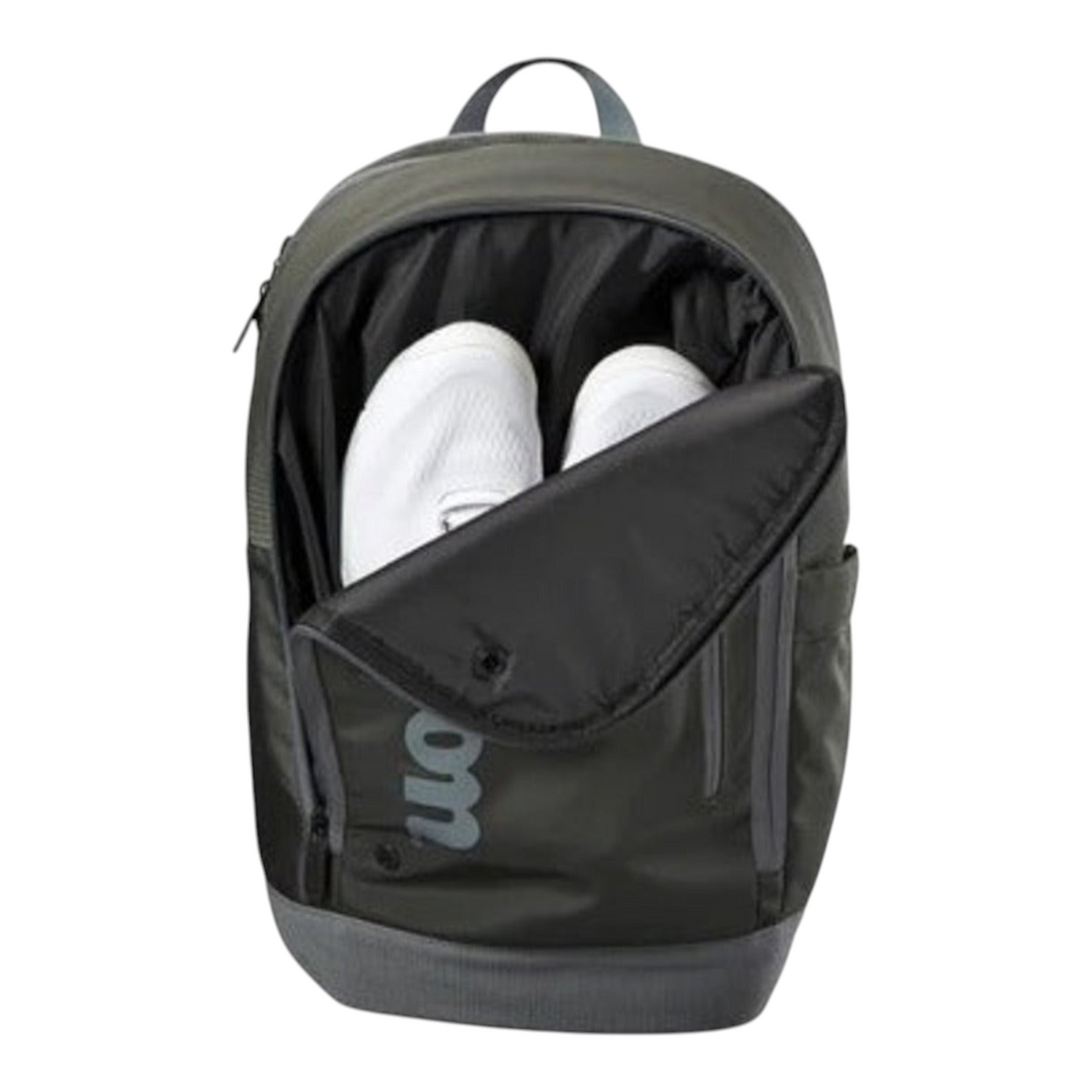 Mochila de tenis Radach Sports Wilson Tour en color verde oscuro con compartimento frontal para calzado