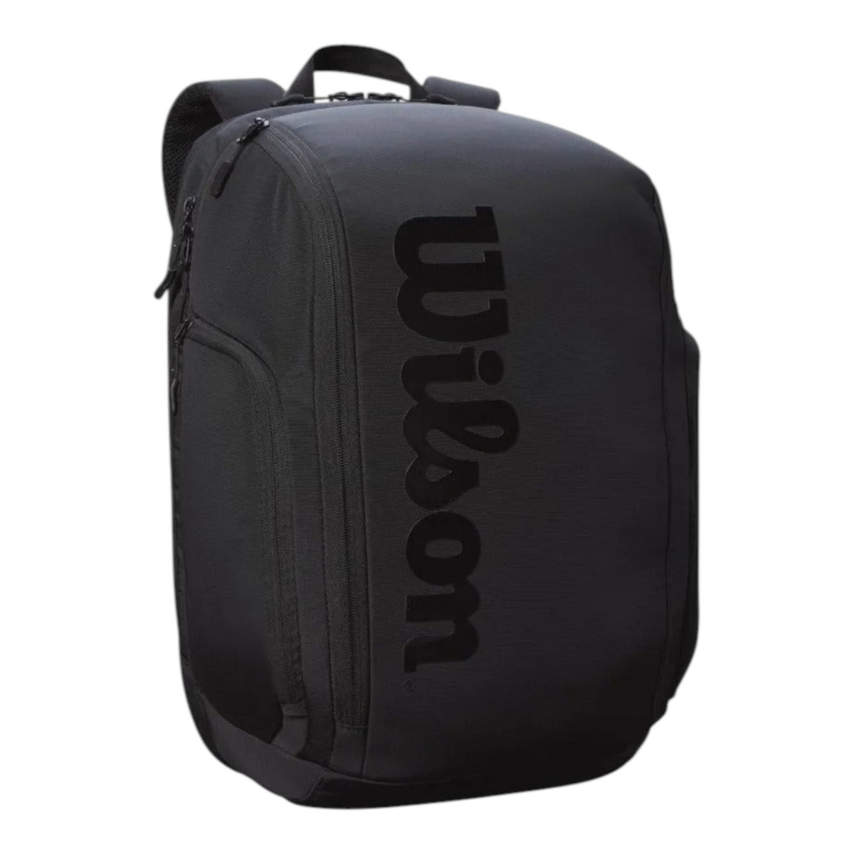 Mochila de tenis Radach Sports Wilson Super Tour Pro Staff en color negro con compartimento para dos raquetas