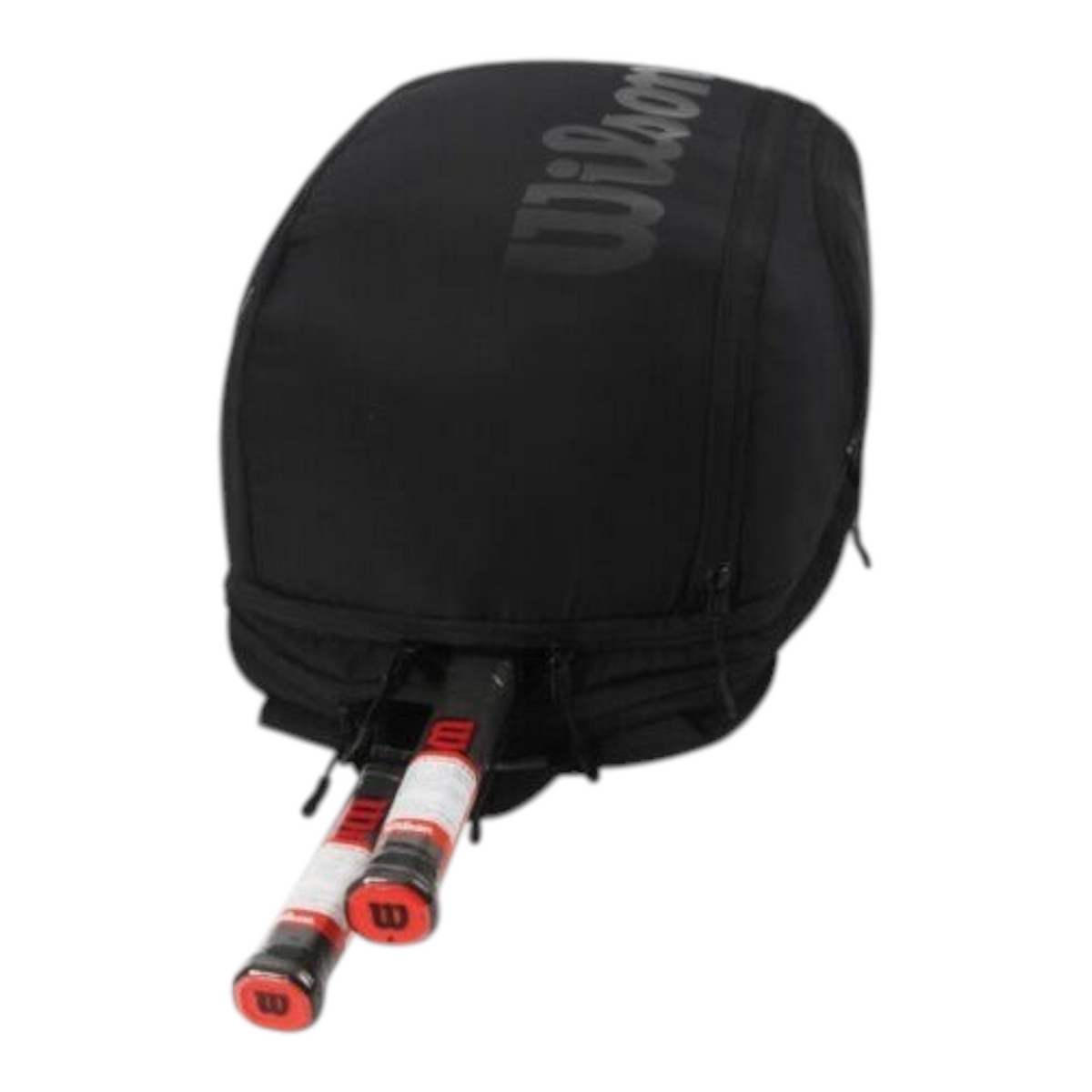 Mochila de tenis Radach Sports Wilson Super Tour Pro Staff negra con capacidad para dos raquetas
