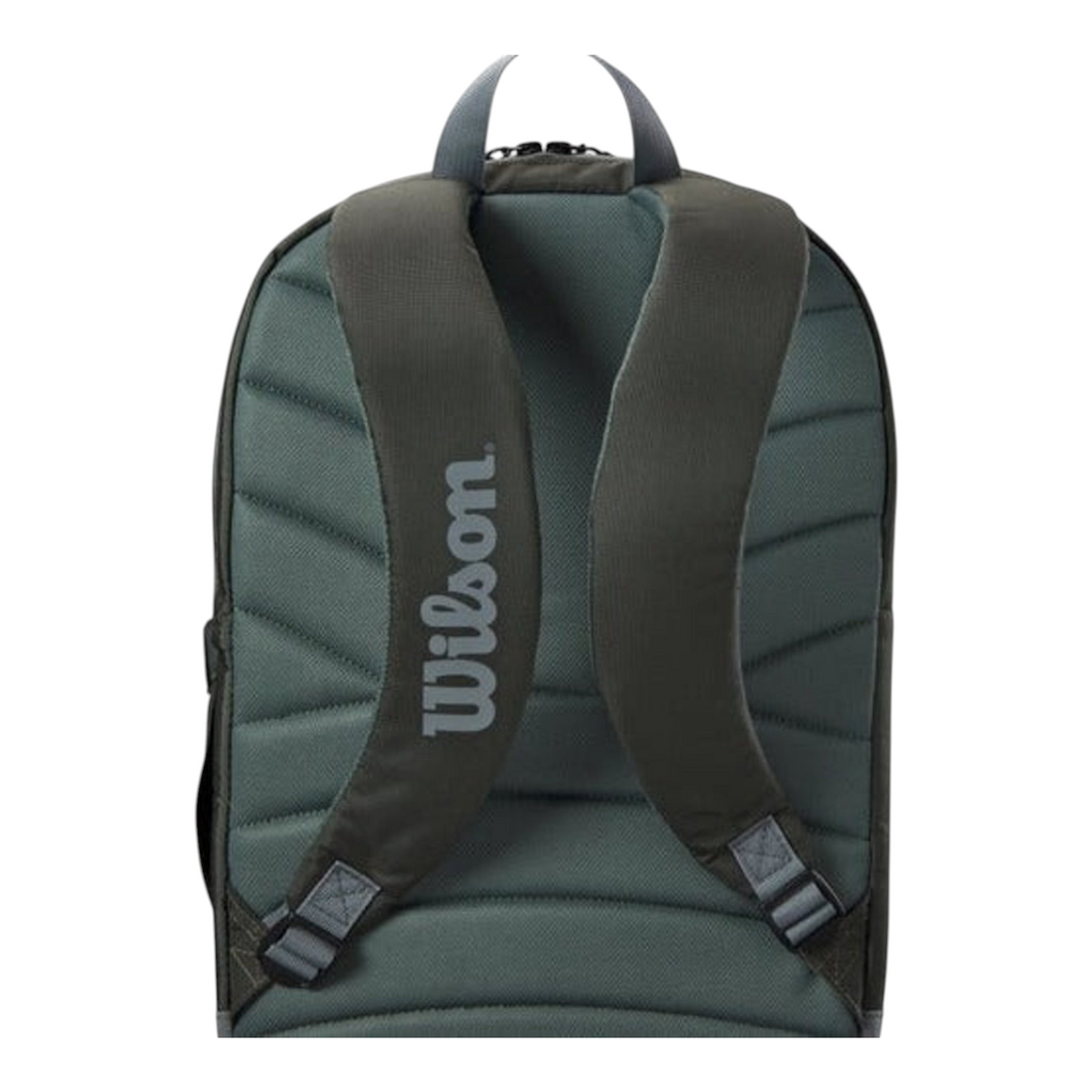 Mochila de tenis Wilson Tour en color verde oscuro con correas acolchadas, disponible en Radach Sports