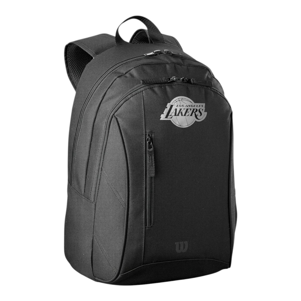 Mochila Radach Sports Wilson NBA Lakers negra con compartimento para balón y logotipo del equipo en el frente