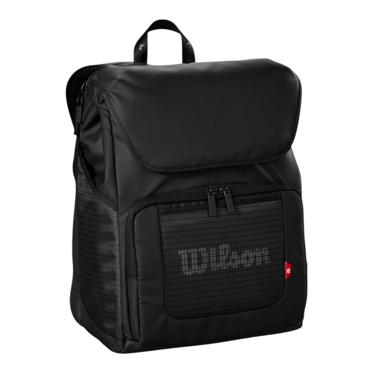 Mochila Radach Sports Wilson Lifestyle negra de poliéster con compartimento para dos raquetas y diseño moderno
