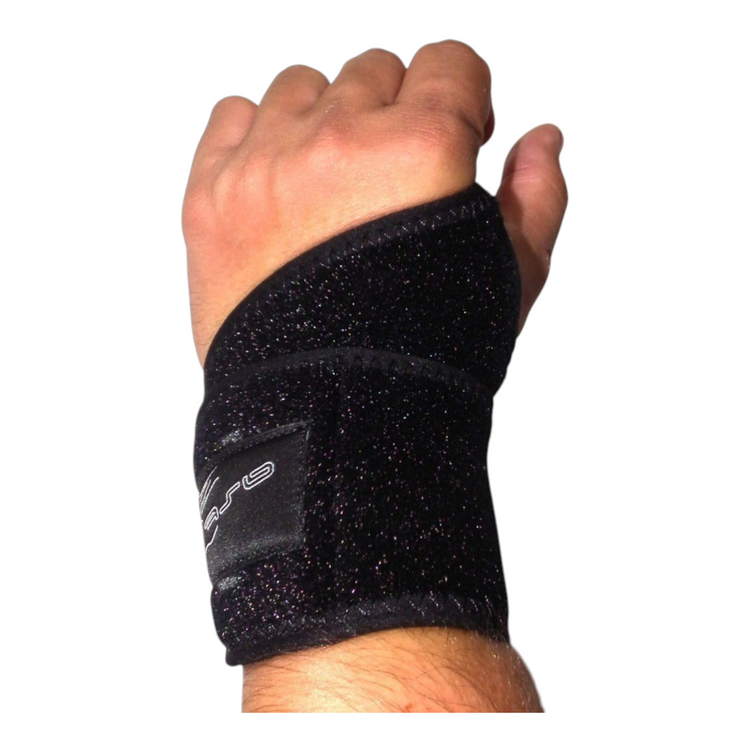 Muñequera deportiva Radach Sports de neopreno negro ajustable para soporte de muñeca en adultos