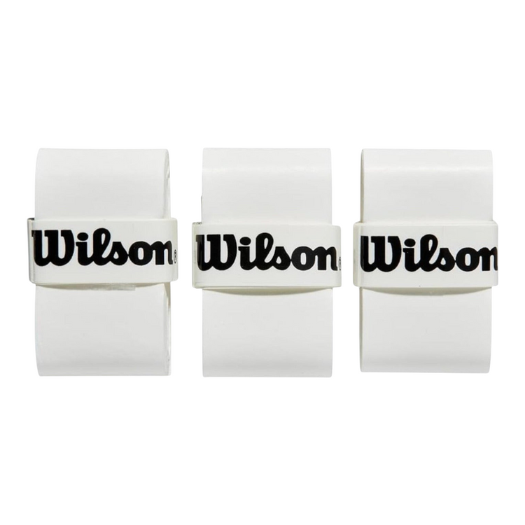 Pack de 3 overgrips blancos Wilson Pro para pala de pádel con superficie adherente, disponibles en Radach Sports