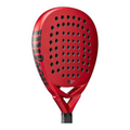 Pala de pádel Radach Sports Wilson Bela Elite V2 en color rojo metálico con superficie texturizada y forma diamante