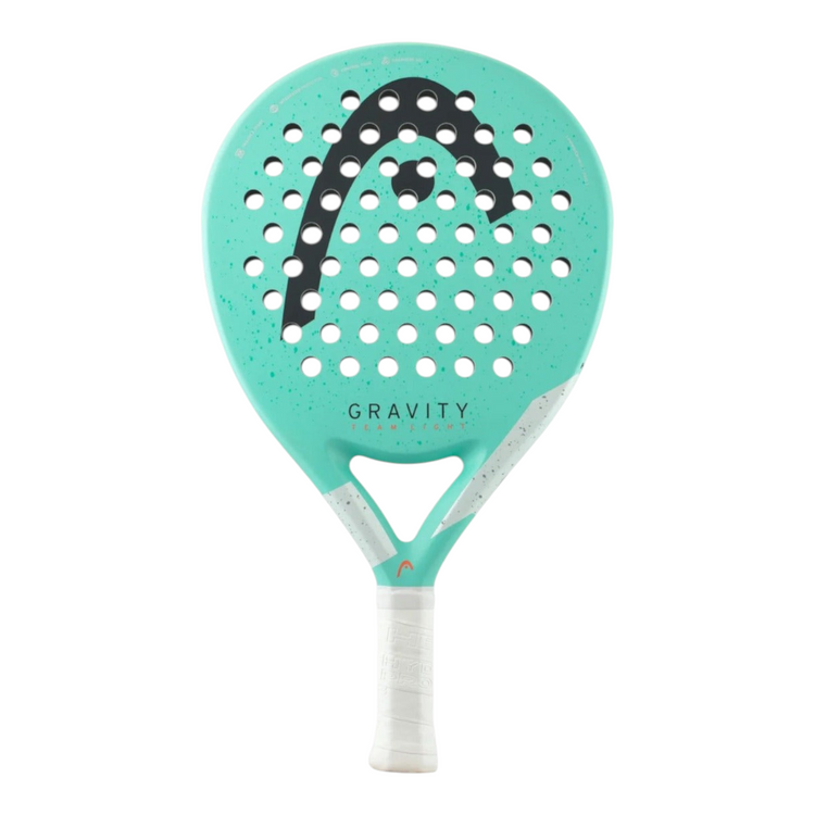 Pala de padel Radach Sports Head Gravity Team Light 2024 redonda en color verde menta con detalles en blanco